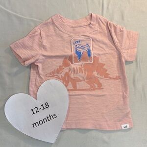 GAP Kids - Light Pink Short Sleeve Dino Tee